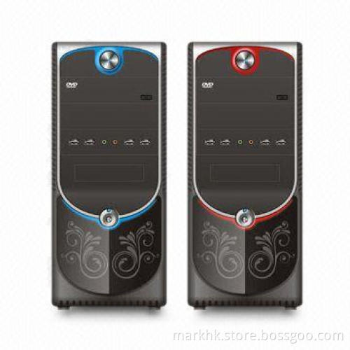Computer Tower Cases, Supports Micro ATX/ATX/P4, with 0.45mm SGCC Thickness and 2 USB/Audio Ports